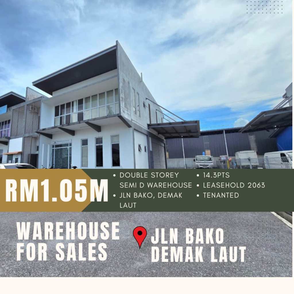 JLN Bako , Demak Laut Warehouse For Sales @ RM&nbsp;1.05mil